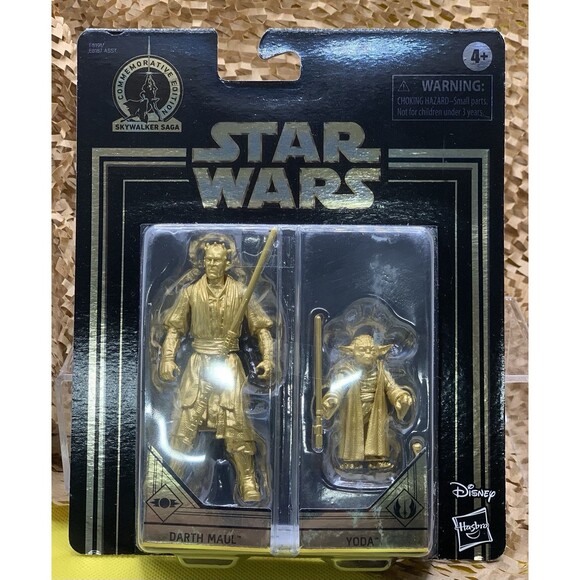 Hasbro Disney Star Wars Commemorative Edition Action Figures Darth Maul & Yoda - Picture 1 of 4